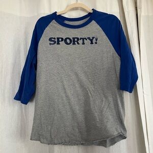 Vintage Raglan Sporty! Tee Women’s M, Men’s S